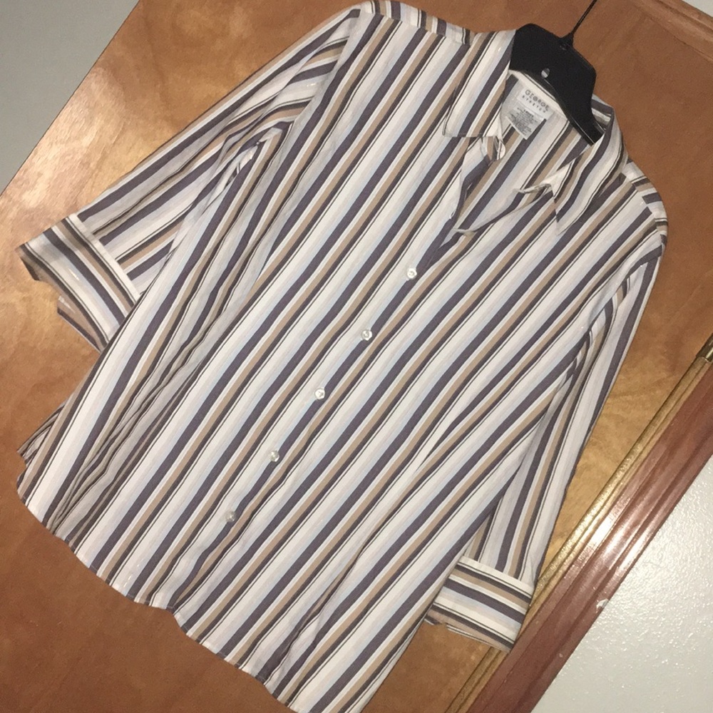 XL Multicolor Striped George Women’s Shirt